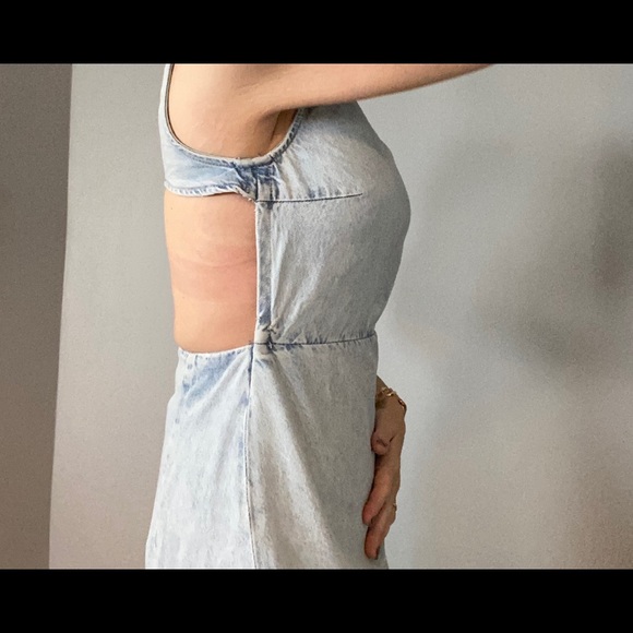 Zara Denim Mini Dress | Backless | Sleevles - Picture 6 of 8